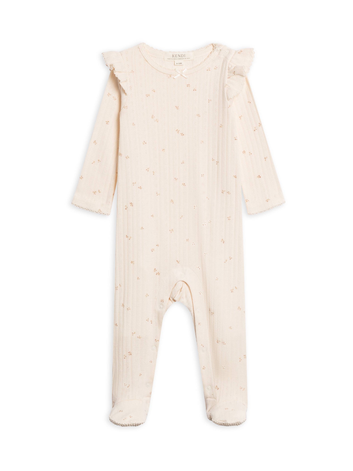 Organic Pointelle Footed Romper