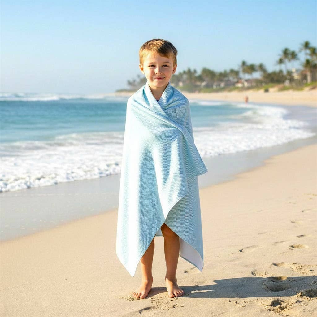 Seersucker beach towel for kids