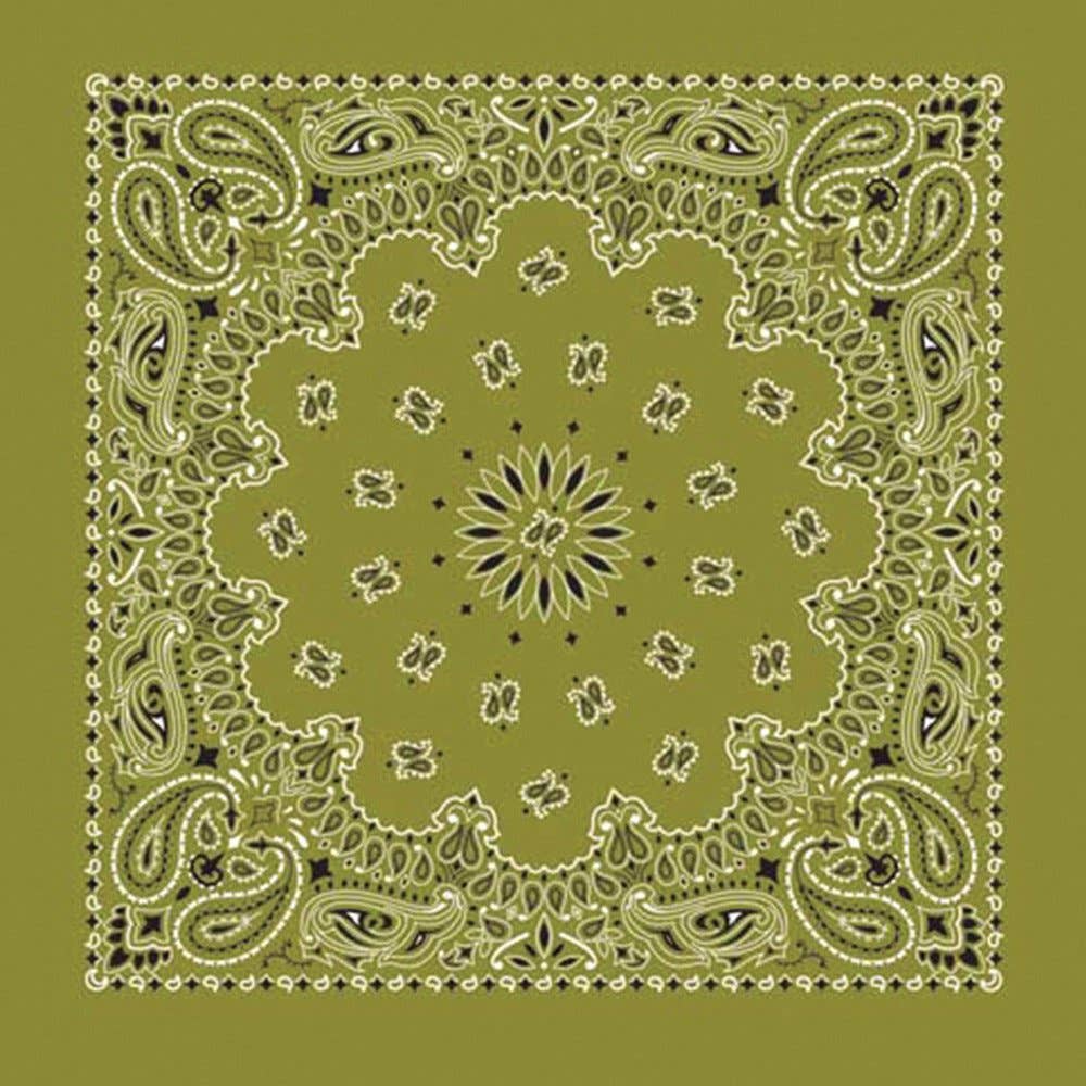 Made in the USA - Olive Paisley Bandana