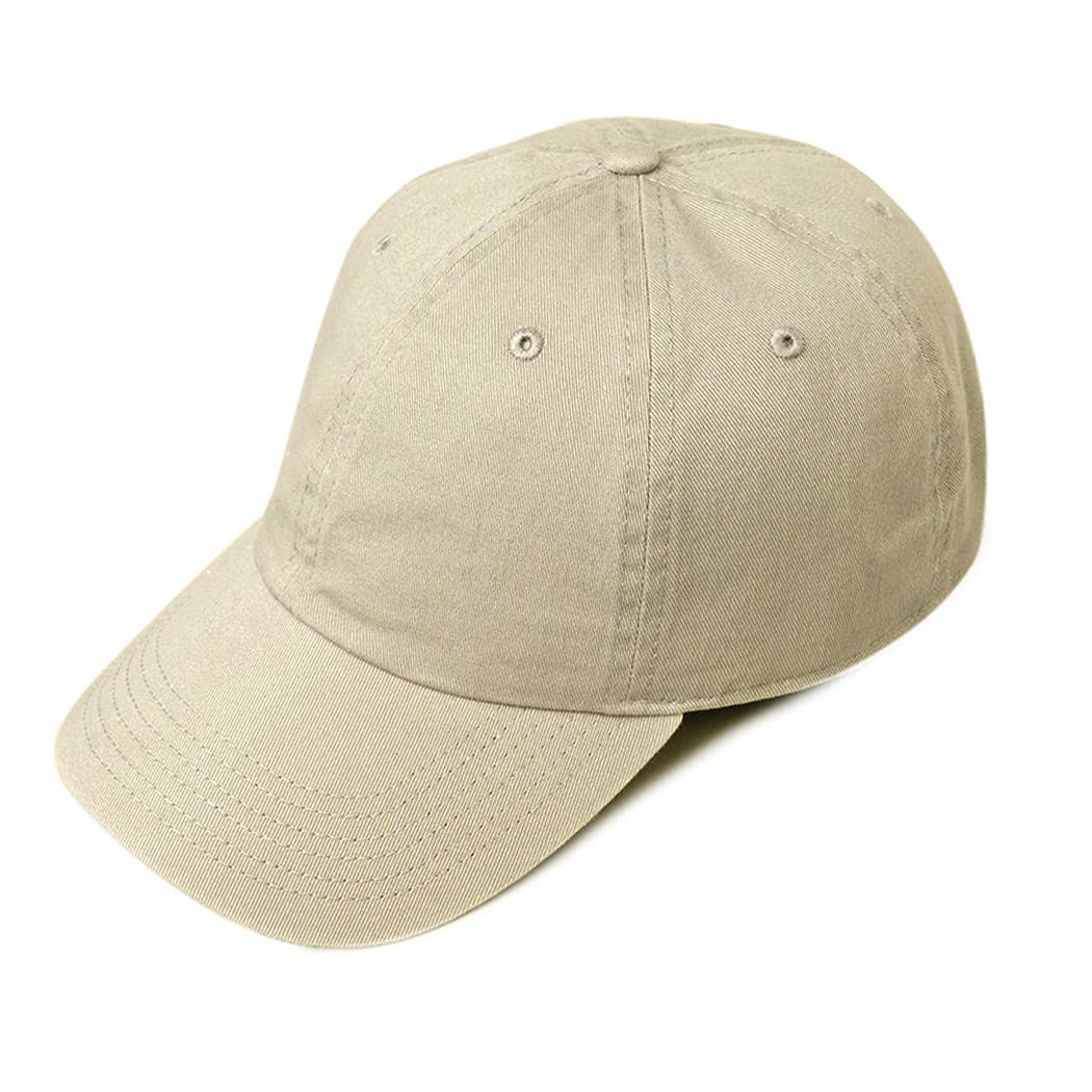 Plain Solid Stone Washed Adjustable Dad Cap