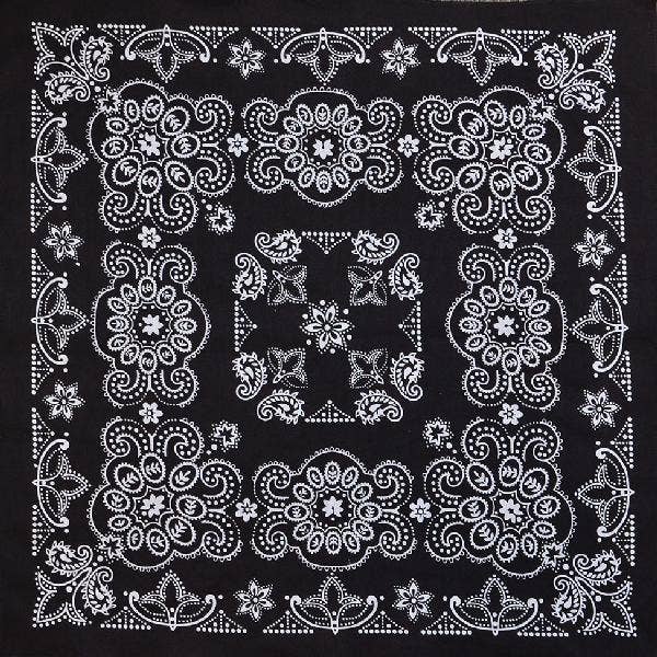 Oversize Black Bandana