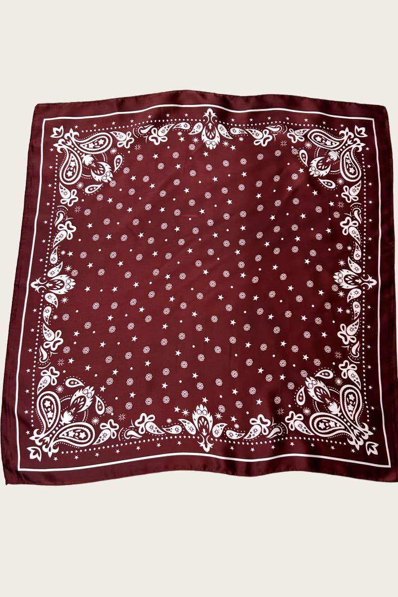 Celestial Floral & Paisley Print Bandana