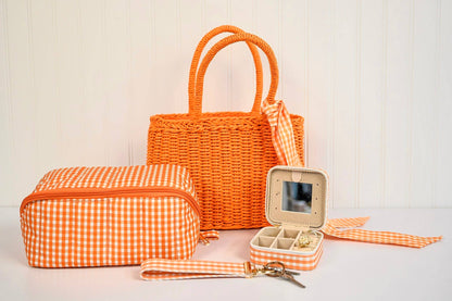 Gingham Glam Makeup & Toiletry Bag