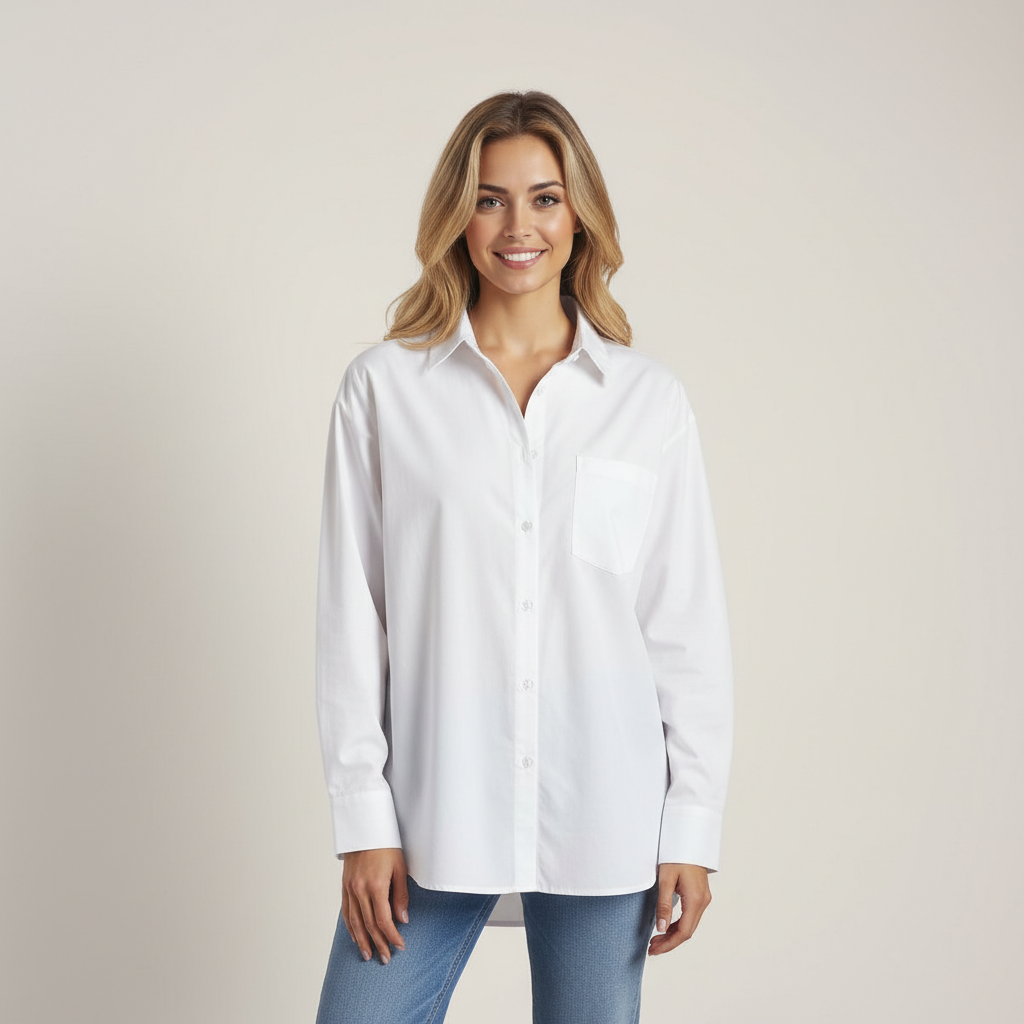 Oversized White Button Down Shirt