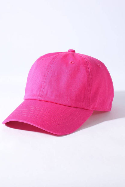 Kids Washed Low Profile Cotton Baseball Cap