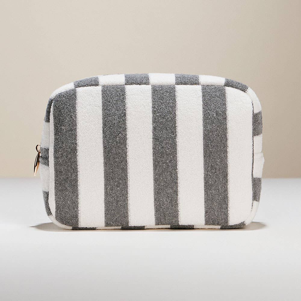 Striped Pattern Cosmetic Pouch Bag