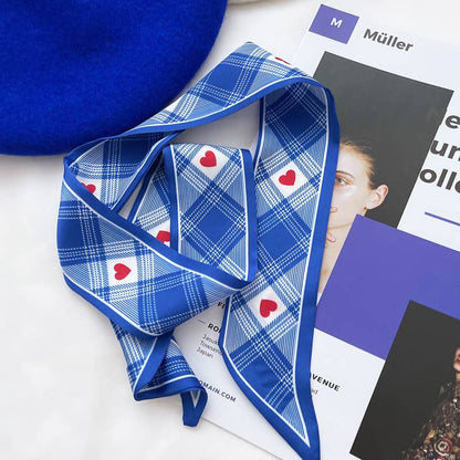 Elegant blue pattern scarf