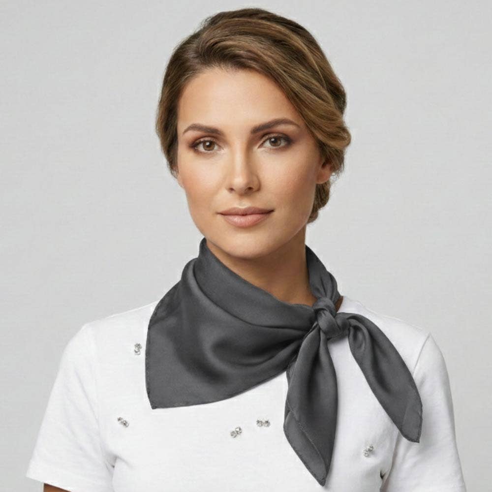 Classic Solid Silky Square Scarf