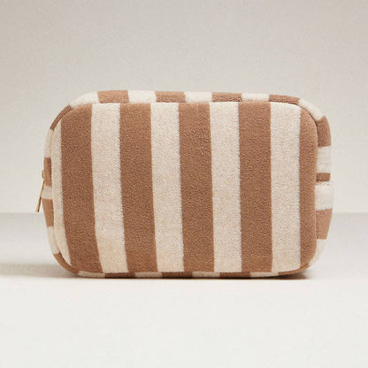 Striped Pattern Cosmetic Pouch Bag