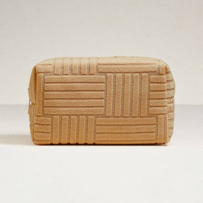 Grid Pattern Cosmetic Pouch Bag