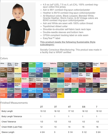Rabbit Skins Toddler Fine Jersey Blank T-Shirt 2T-7 | 3321