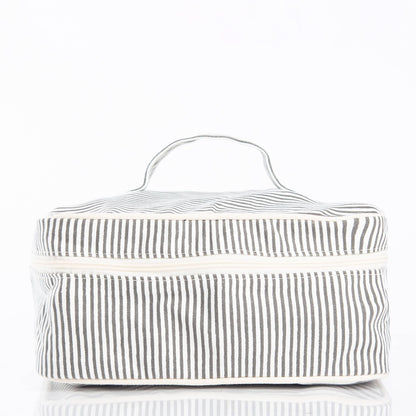 Stripes Train Case Pouch