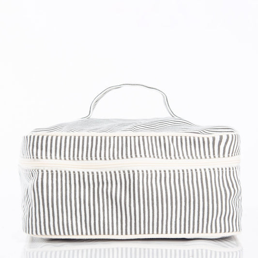 Stripes Train Case Pouch