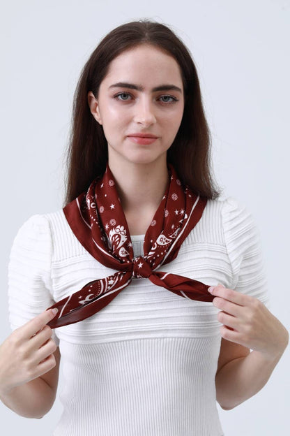 Celestial Floral & Paisley Print Bandana