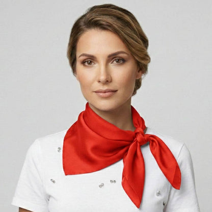 Classic Solid Silky Square Scarf