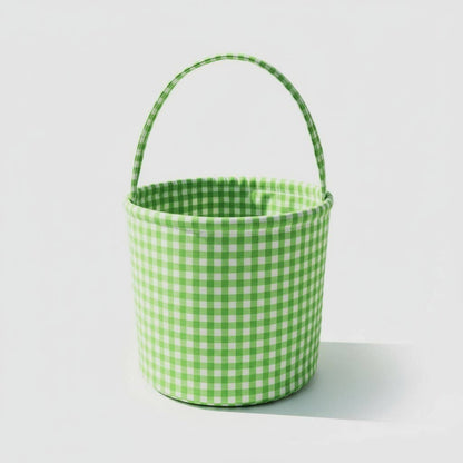 Gingham Easter Halloween Basket For Boys and Girls