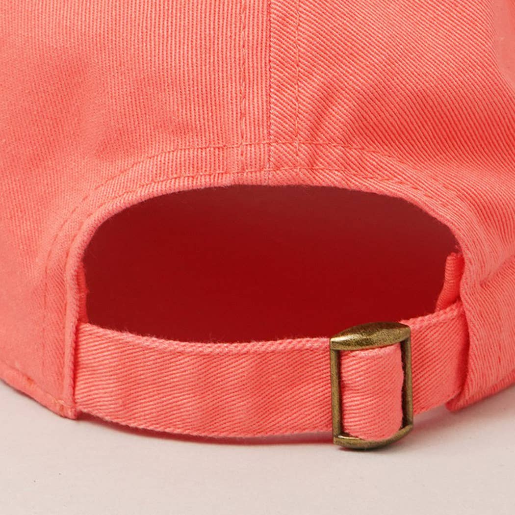 Plain Solid Stone Washed Adjustable Dad Cap