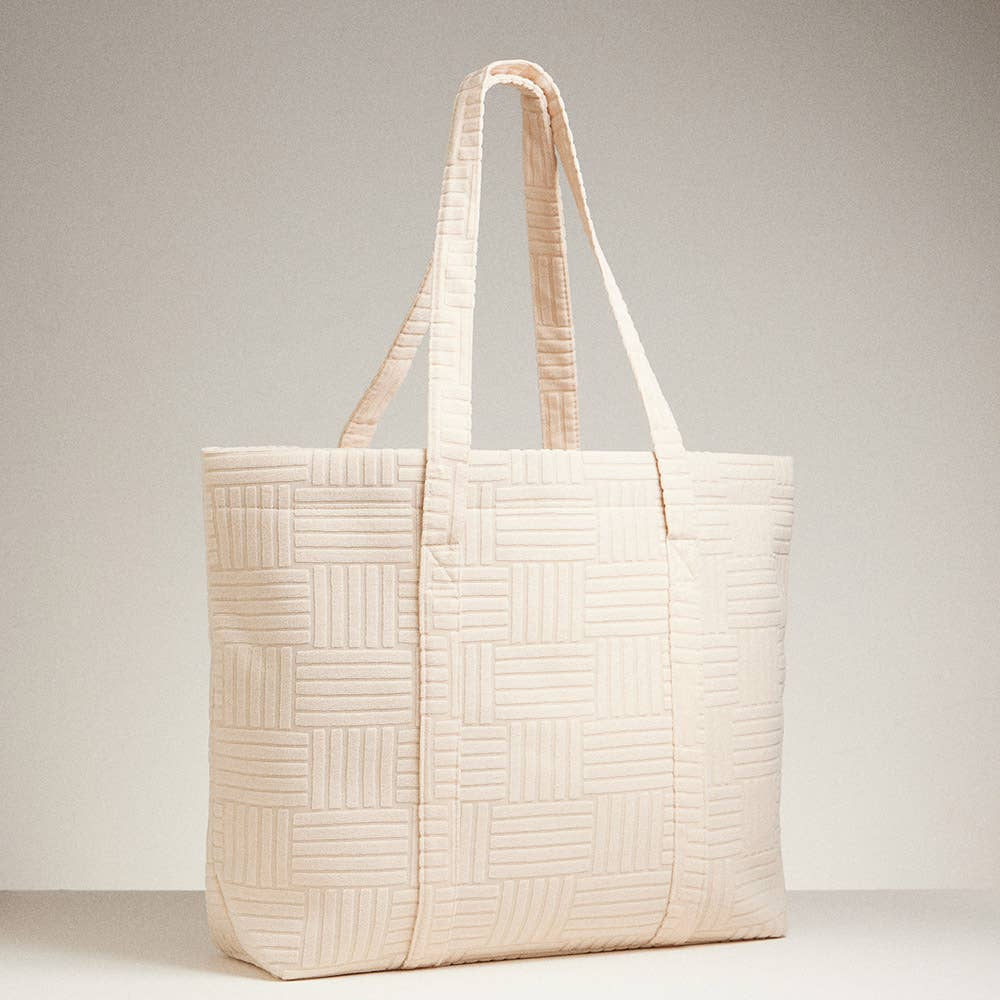 Grid Pattern Everyday Tote Bag