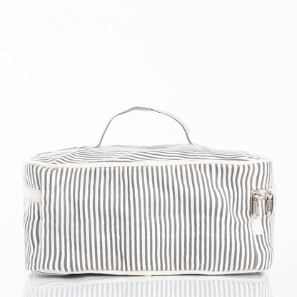Stripes Train Case Pouch