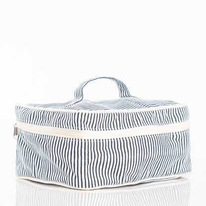 Stripes Train Case Pouch