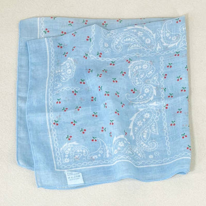 Cherry & Paisley Floral Bandana