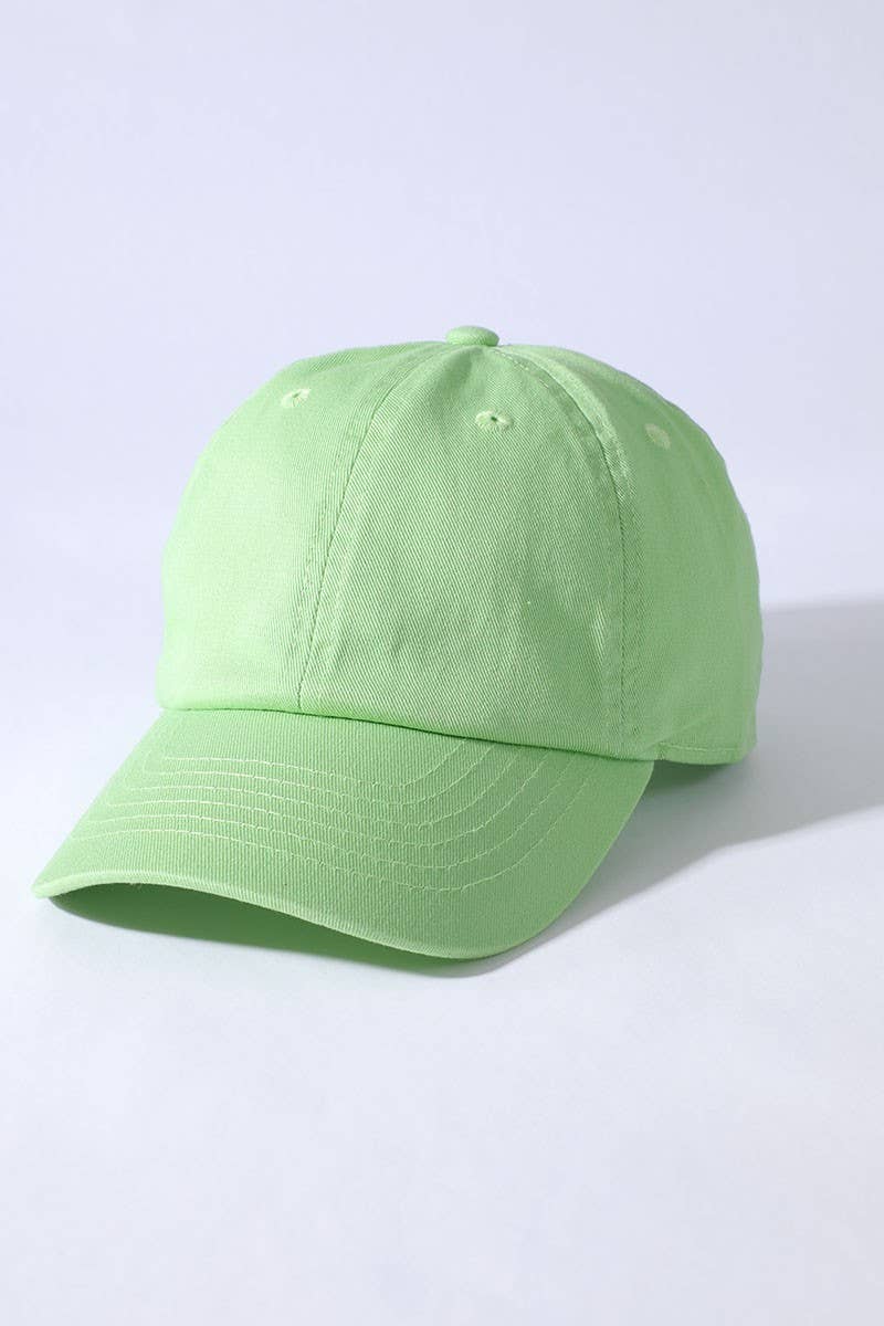Kids Washed Low Profile Cotton Baseball Cap