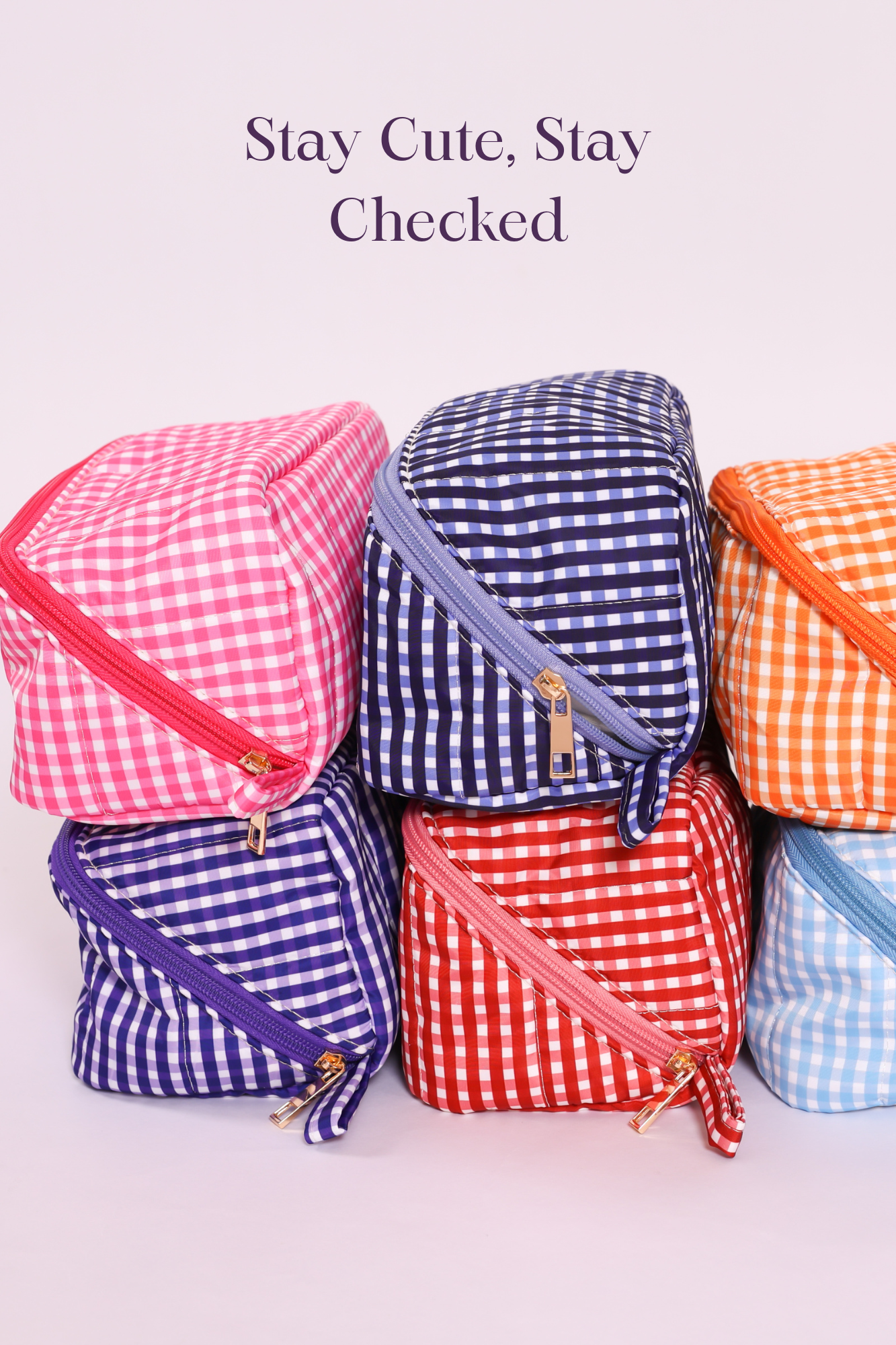 Gingham Glam Makeup & Toiletry Bag