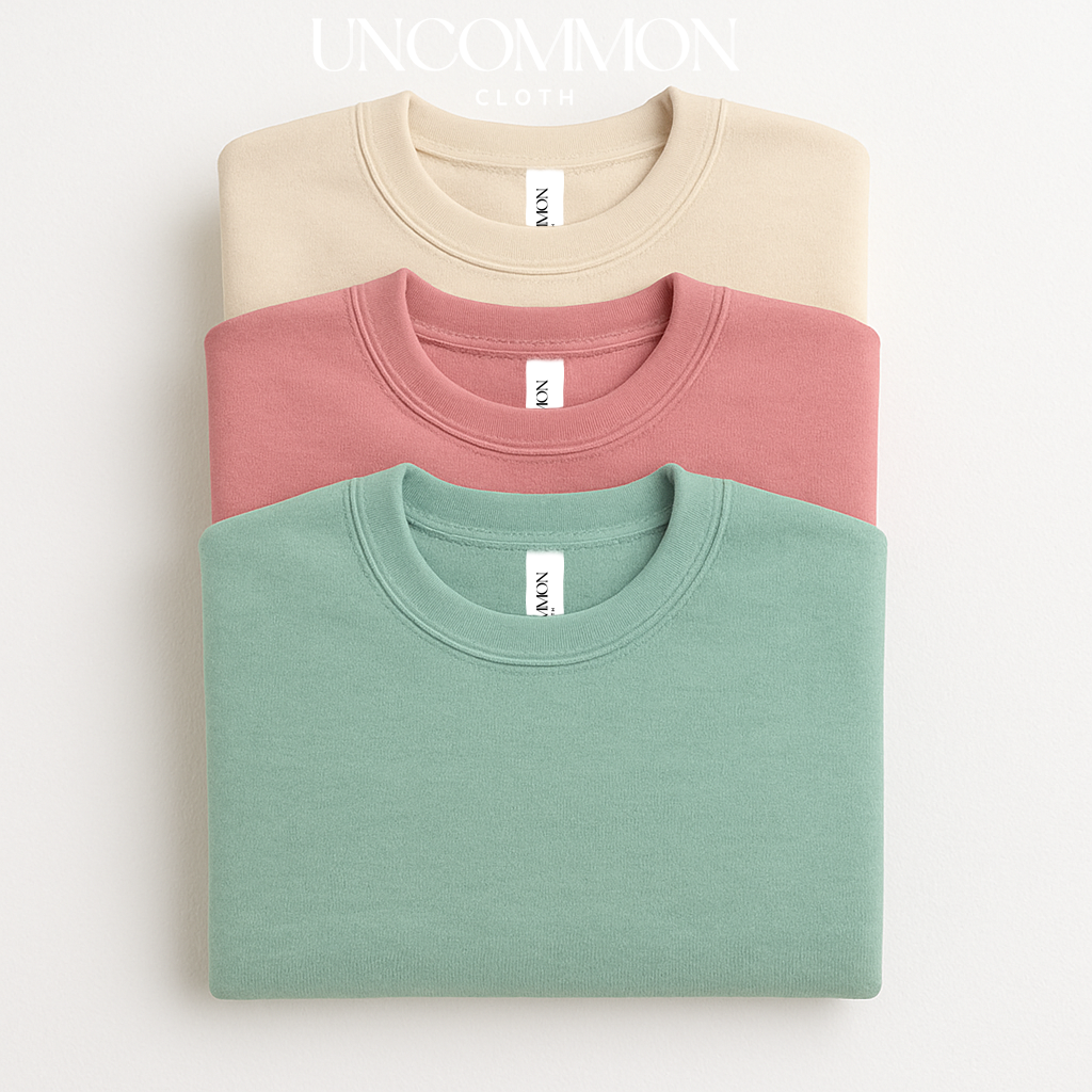 Youth Crewneck Sweatshirt – Sublimation Blank (Sandstone, Rosé, Seafoam)