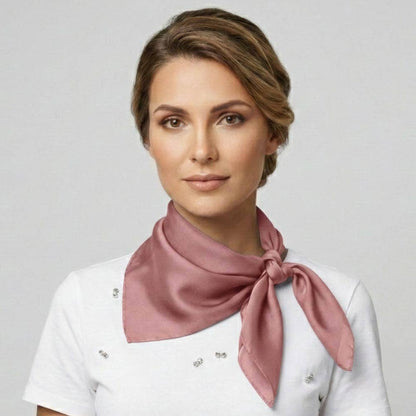 Classic Solid Silky Square Scarf