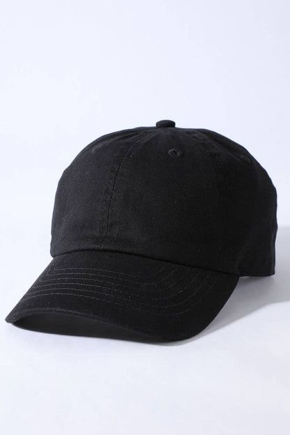 Kids Washed Low Profile Cotton Baseball Cap