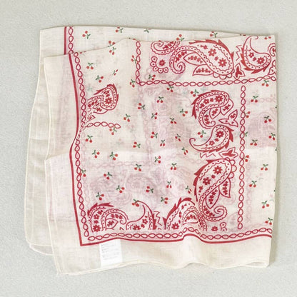 Cherry & Paisley Floral Bandana