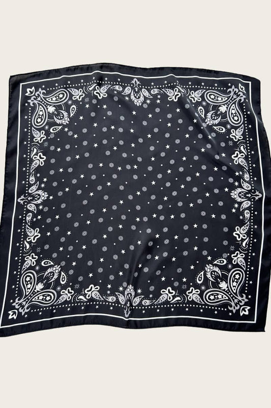 Celestial Floral & Paisley Print Bandana