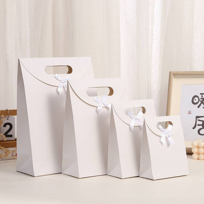 3 Colors Self Seal Flip Top Kraft Paper Bag w/ Ribbon Bow