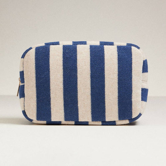 Striped Pattern Cosmetic Pouch Bag