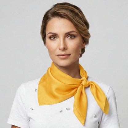 Classic Solid Silky Square Scarf