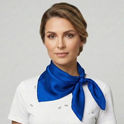 Classic Solid Silky Square Scarf