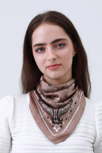 Celestial Floral & Paisley Print Bandana