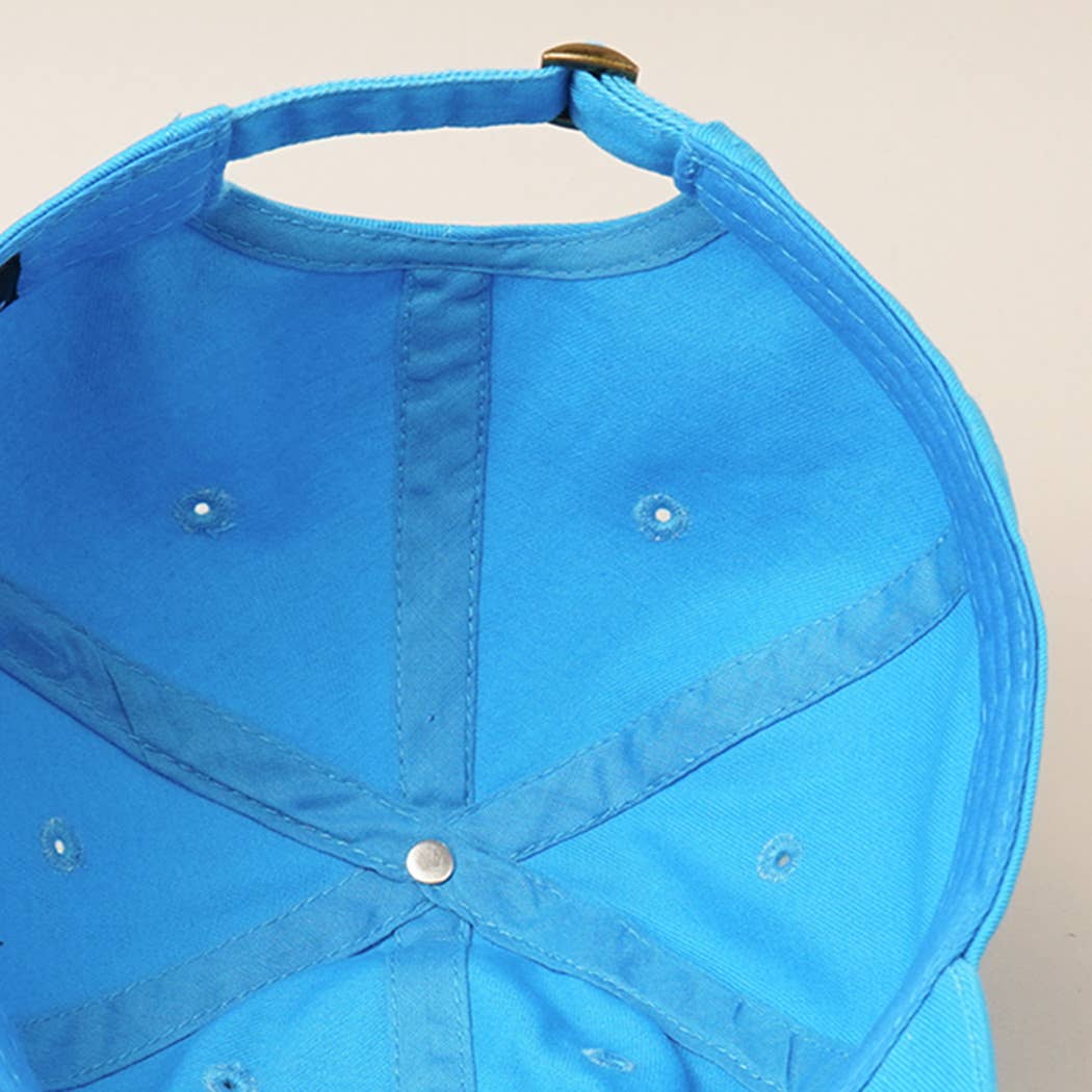 Plain Solid Stone Washed Adjustable Dad Cap