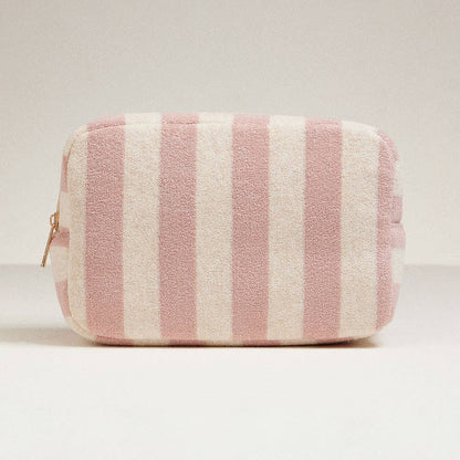 Striped Pattern Cosmetic Pouch Bag