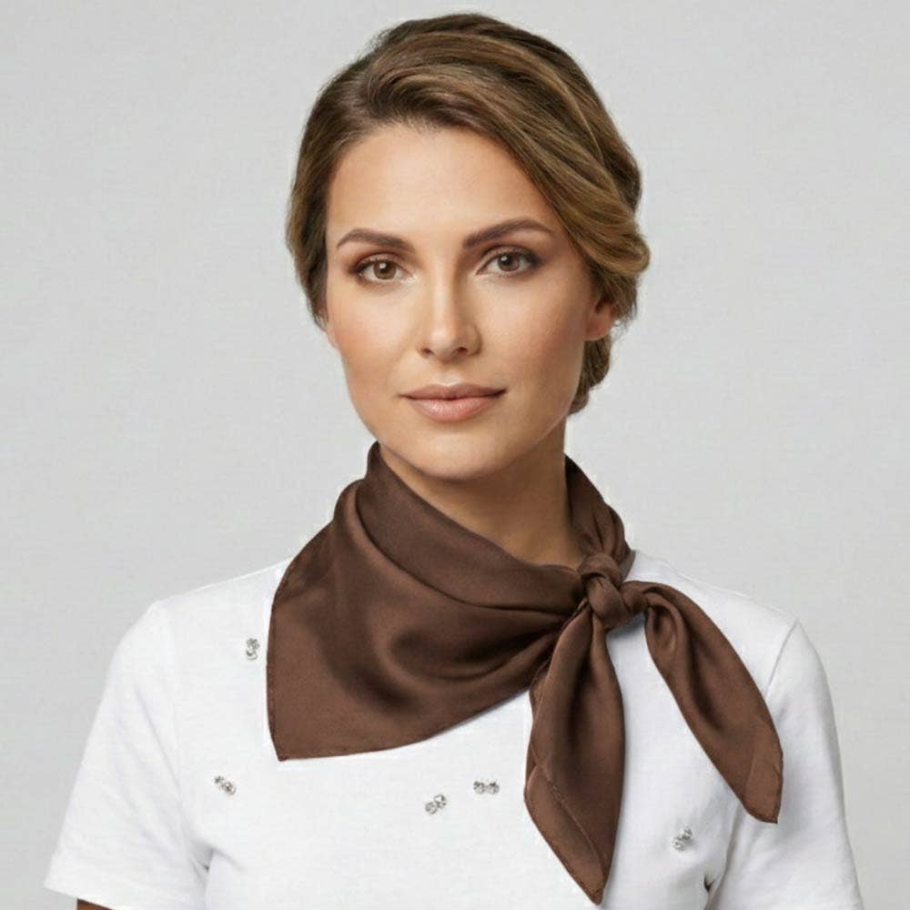 Classic Solid Silky Square Scarf