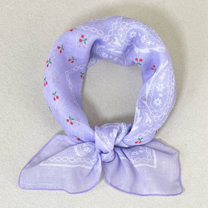 Cherry & Paisley Floral Bandana