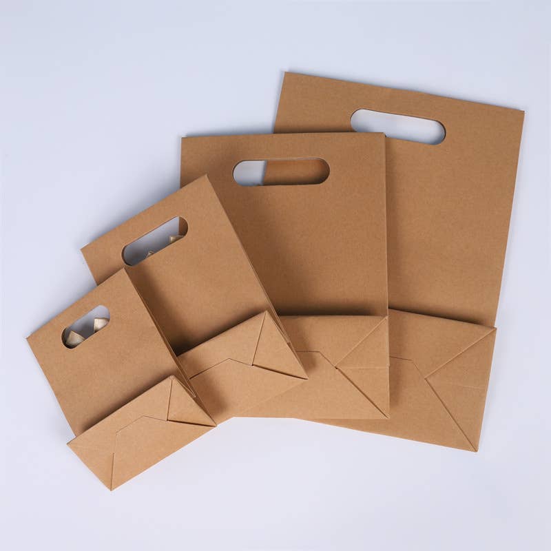 3 Colors Self Seal Flip Top Kraft Paper Bag w/ Ribbon Bow
