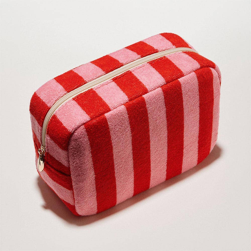 Striped Pattern Cosmetic Pouch Bag