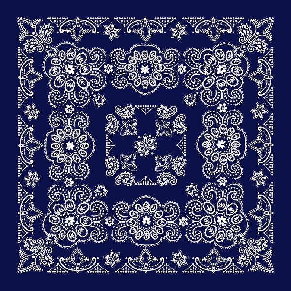 Oversize Navy Bandana