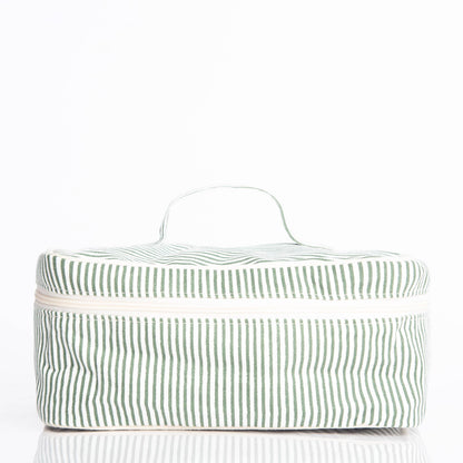 Stripes Train Case Pouch