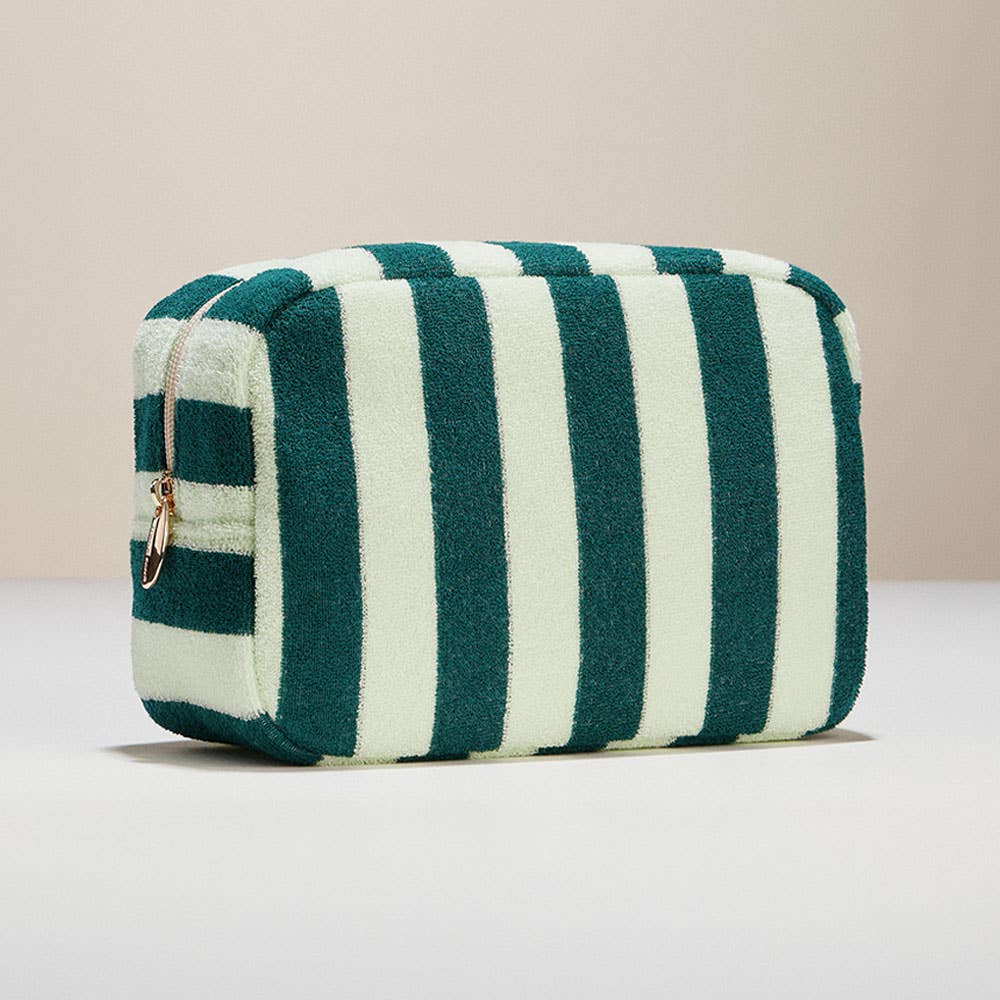 Striped Pattern Cosmetic Pouch Bag