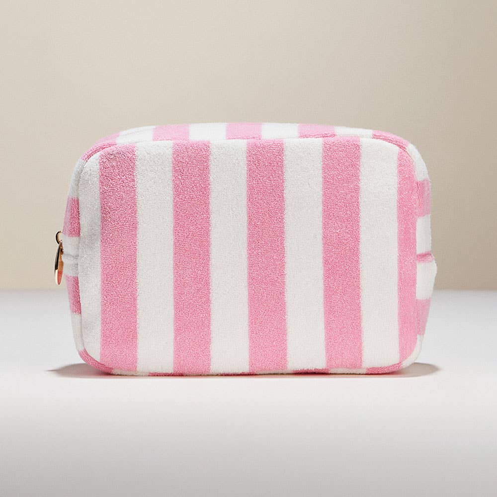 Striped Pattern Cosmetic Pouch Bag
