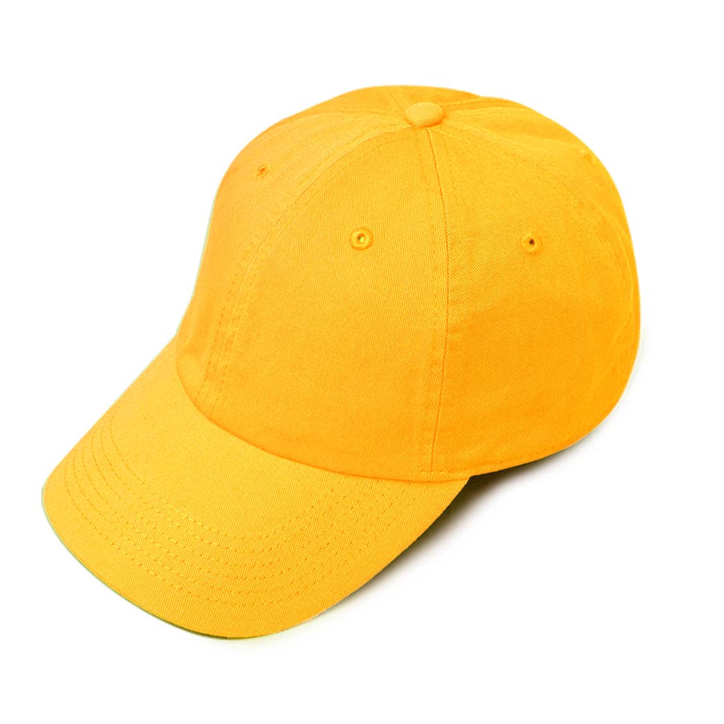 Plain Solid Stone Washed Adjustable Dad Cap