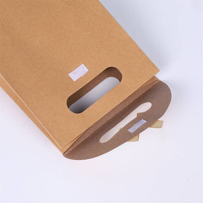 3 Colors Self Seal Flip Top Kraft Paper Bag w/ Ribbon Bow