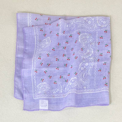 Cherry & Paisley Floral Bandana